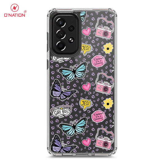 Samsung Galaxy A73 5G Cover - O'Nation Butterfly Dreams Series - 9 Designs - Clear Phone Case - Soft Silicon Borders