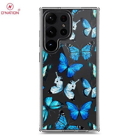 Samsung Galaxy S23 Ultra 5G Cover - O'Nation Butterfly Dreams Series - 9 Designs - Clear Phone Case - Soft Silicon Borders