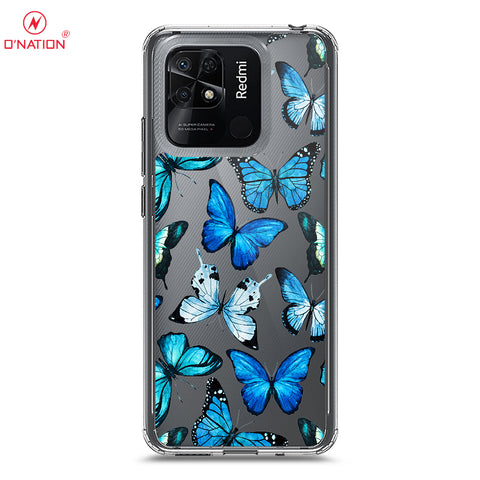 Xiaomi Redmi 10C Cover - O'Nation Butterfly Dreams Series - 9 Designs - Clear Phone Case - Soft Silicon Borders