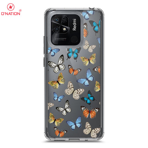 Xiaomi Redmi 10C Cover - O'Nation Butterfly Dreams Series - 9 Designs - Clear Phone Case - Soft Silicon Borders