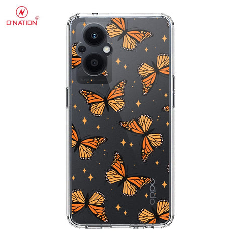 Oppo Reno 7 Lite Cover - O'Nation Butterfly Dreams Series - 9 Designs - Clear Phone Case - Soft Silicon Borders