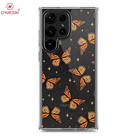 Samsung Galaxy S23 Ultra 5G Cover - O'Nation Butterfly Dreams Series - 9 Designs - Clear Phone Case - Soft Silicon Borders