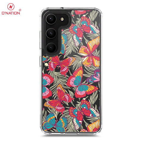 Samsung Galaxy S23 Plus 5G Cover - O'Nation Butterfly Dreams Series - 9 Designs - Clear Phone Case - Soft Silicon Borders