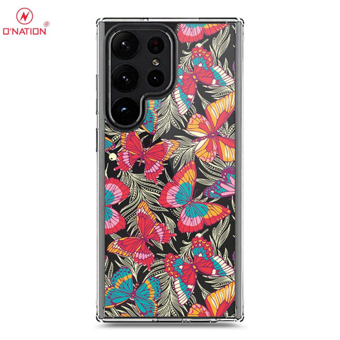 Samsung Galaxy S23 Ultra 5G Cover - O'Nation Butterfly Dreams Series - 9 Designs - Clear Phone Case - Soft Silicon Borders