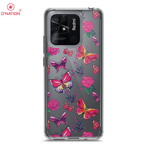 Xiaomi Redmi 10C Cover - O'Nation Butterfly Dreams Series - 9 Designs - Clear Phone Case - Soft Silicon Borders