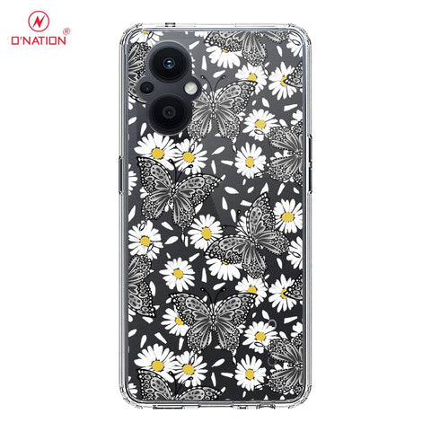 Oppo Reno 7 Lite Cover - O'Nation Butterfly Dreams Series - 9 Designs - Clear Phone Case - Soft Silicon Borders