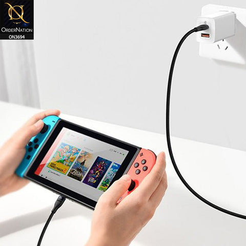 Black - Baseus Flash Series 2-In-1 Fast Charging Type-C To Lightning + Type-C 100W Cable
