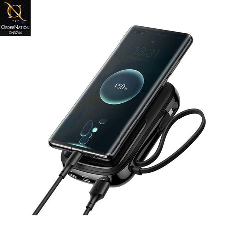 Baseus Qpow Digital Display quick charging power bank 20000mAh 22.5W (With Type-C Cable)  Black  | PPQD-20C - Black Fast Charge Power Bank