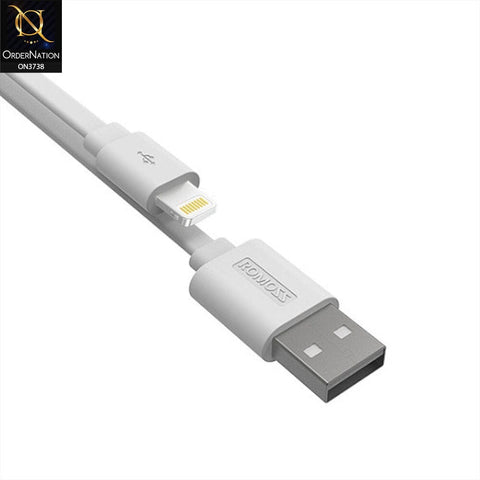 White - CB12f Romoss IPhone Lightning Cable Data Sync & Quick Charging