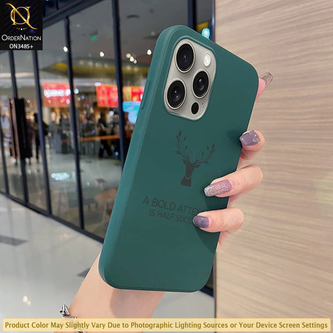 iPhone 15 Pro Max Cover - ONation Bold Series - HQ Liquid Silicone Elegant Colors Camera Protection Soft Case (Fast Delivery) (H)