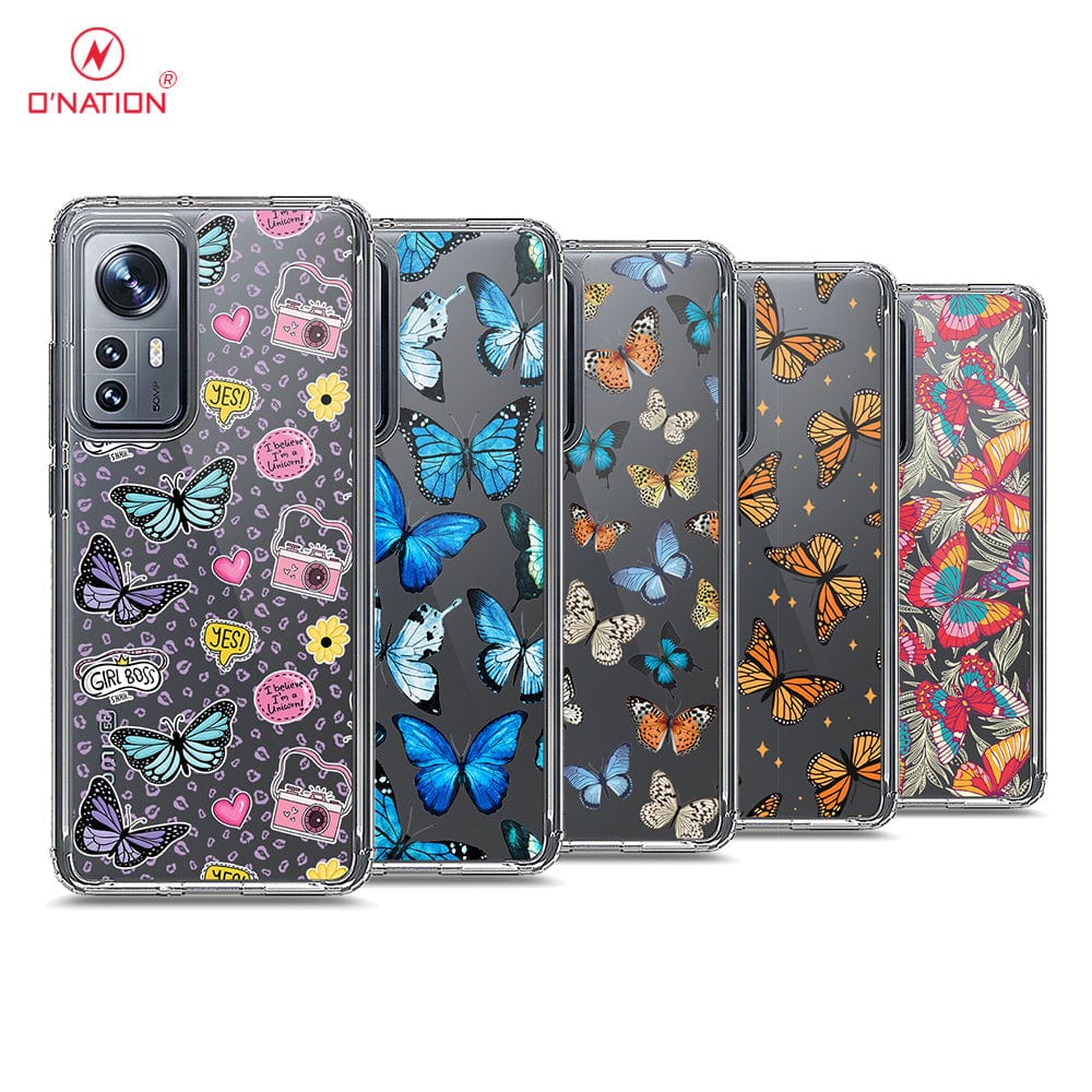 Xiaomi 12 Pro Cover - O'Nation Butterfly Dreams Series - 9 Designs - Clear Phone Case - Soft Silicon Borders