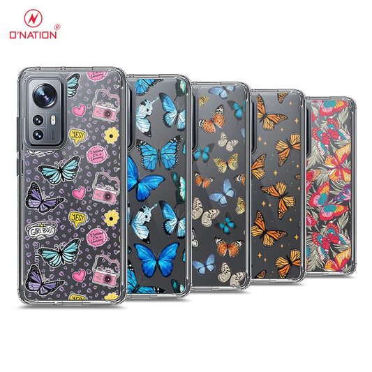 Xiaomi 12 Cover - O'Nation Butterfly Dreams Series - 9 Designs - Clear Phone Case - Soft Silicon Borders