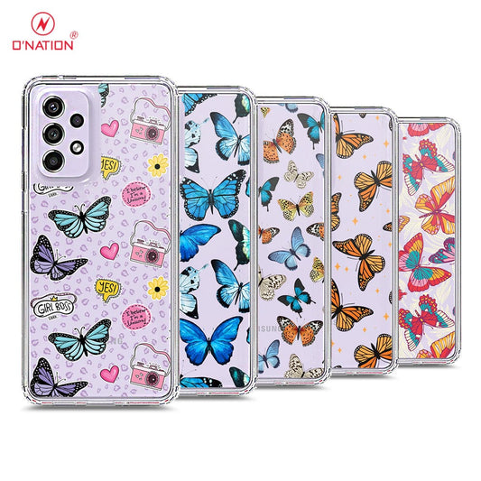 Samsung Galaxy A33 5G Cover - O'Nation Butterfly Dreams Series - 9 Designs - Clear Phone Case - Soft Silicon Borders
