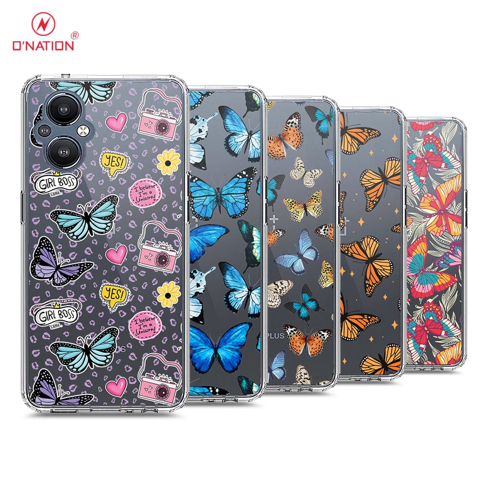 Oppo Reno 7 Lite Cover - O'Nation Butterfly Dreams Series - 9 Designs - Clear Phone Case - Soft Silicon Borders