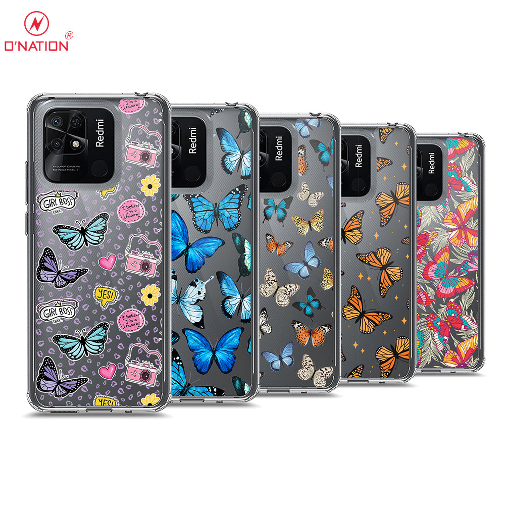 Xiaomi Redmi 10C Cover - O'Nation Butterfly Dreams Series - 9 Designs - Clear Phone Case - Soft Silicon Borders