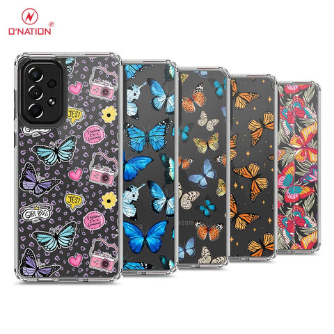 Samsung Galaxy A73 5G Cover - O'Nation Butterfly Dreams Series - 9 Designs - Clear Phone Case - Soft Silicon Borders