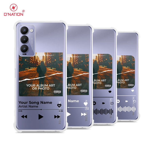 Tecno Camon 18 Cover - Personalised Album Art Series - 4 Designs - Clear Phone Case - Soft Silicon Borders