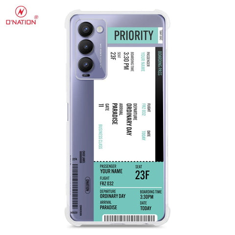 Tecno Camon 18 Cover - Personalised Boarding Pass Ticket Series - 5 Designs - Clear Phone Case - Soft Silicon Borders