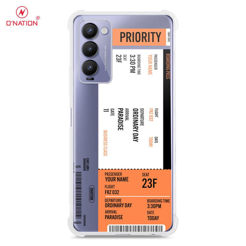 Tecno Camon 18T Cover - Personalised Boarding Pass Ticket Series - 5 Designs - Clear Phone Case - Soft Silicon Borders