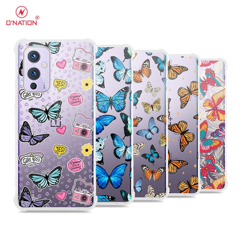 OnePlus 9 Cover - O'Nation Butterfly Dreams Series - 9 Designs - Clear Phone Case - Soft Silicon Borders