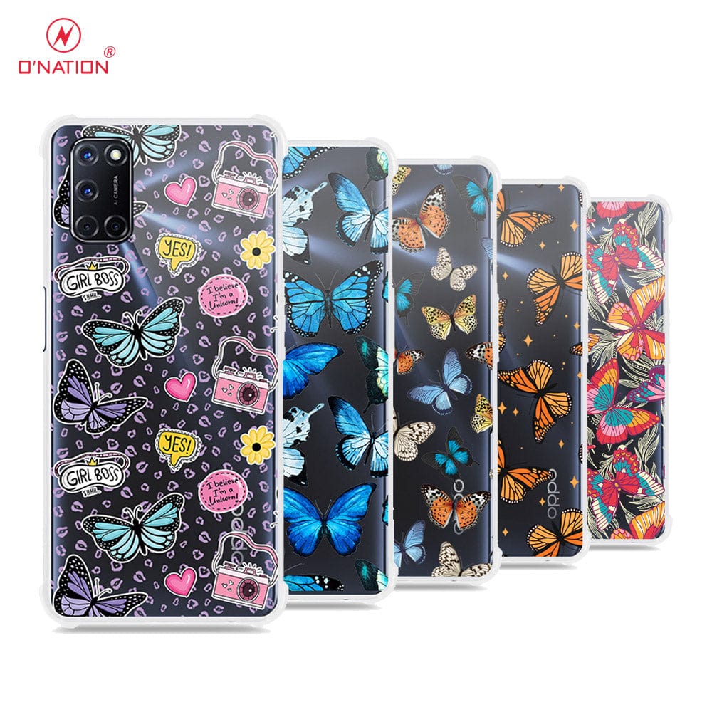 Oppo A52 Cover - O'Nation Butterfly Dreams Series - 9 Designs - Clear Phone Case - Soft Silicon Borders