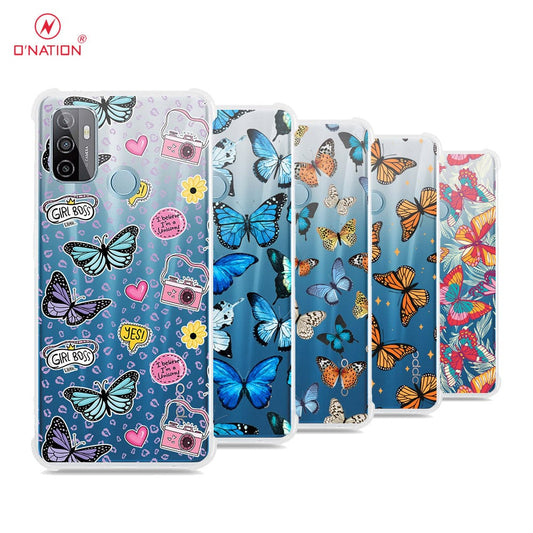Oppo A53 Cover - O'Nation Butterfly Dreams Series - 9 Designs - Clear Phone Case - Soft Silicon Borders