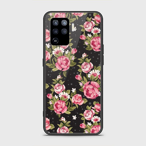 Oppo A94 Cover - Floral Series - HQ Ultra Shine Premium Infinity Glass Soft Silicon Borders Case