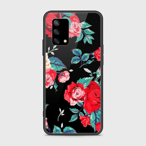 Oppo A95 4G Cover - Floral Series - HQ Ultra Shine Premium Infinity Glass Soft Silicon Borders Case