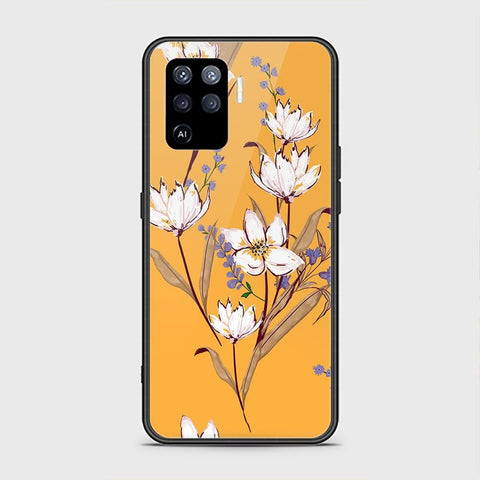 Oppo A94 Cover - Floral Series - HQ Ultra Shine Premium Infinity Glass Soft Silicon Borders Case