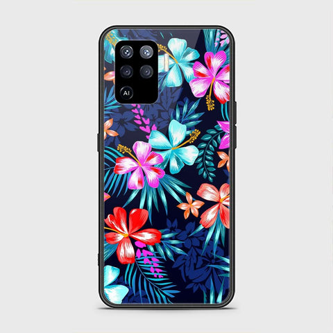 Oppo A94 Cover - Floral Series - HQ Ultra Shine Premium Infinity Glass Soft Silicon Borders Case