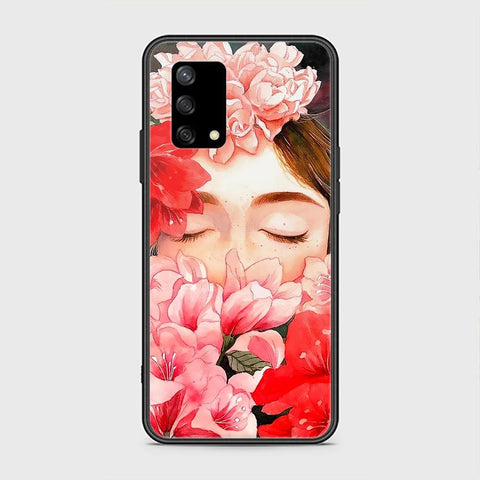 Oppo A95 4G Cover - Floral Series - HQ Ultra Shine Premium Infinity Glass Soft Silicon Borders Case