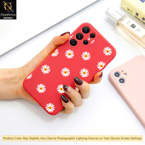 Samsung Galaxy S22 Ultra 5G Cover - ONation Daisy Series - HQ Liquid Silicone Elegant Colors Camera Protection Soft Case (Fast Delivery)