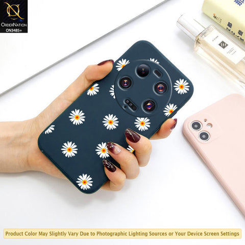 Xiaomi 13 Ultra Cover - ONation Daisy Series - HQ Liquid Silicone Elegant Colors Camera Protection Soft Case