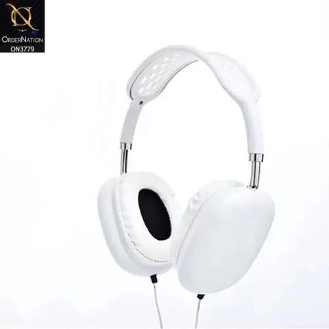 Gaming Headset with Microphone Max Light Weight Max-450 With Mic - White - ( Not Wireless/Bluetooth )
