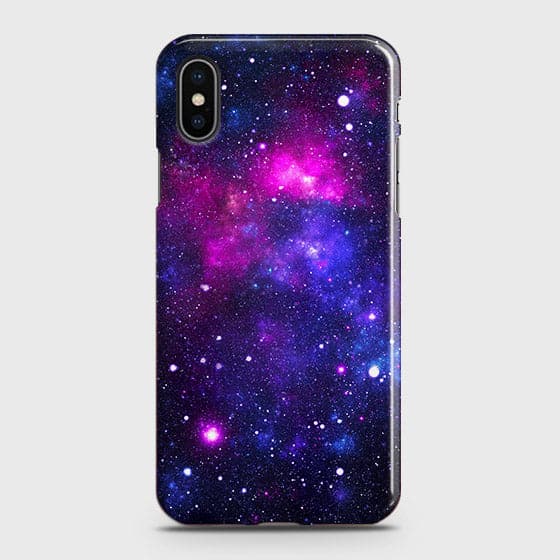 iPhone XS - Dark Galaxy Stars Modern Printed Hard Case