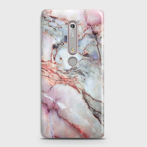 Nokia 6.1 - Violet Sky Marble Trendy Printed Hard Case