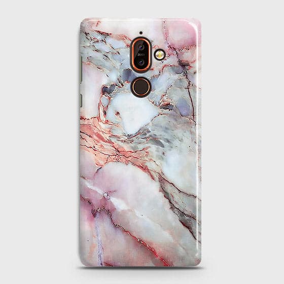 Nokia 7 Plus - Violet Sky Marble Trendy Printed Hard Case