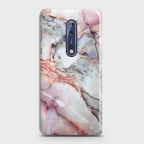 Nokia 8 - Violet Sky Marble Trendy Printed Hard Case
