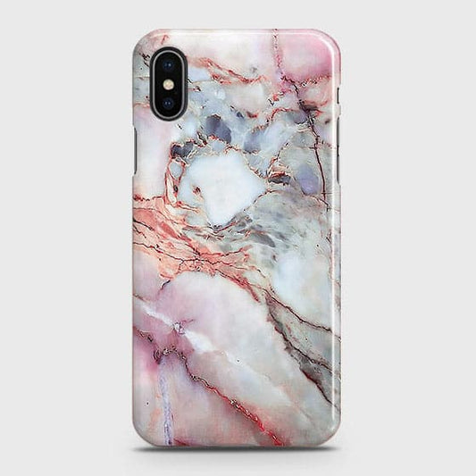 iPhone XS - Violet Sky Marble Trendy Printed Hard Case