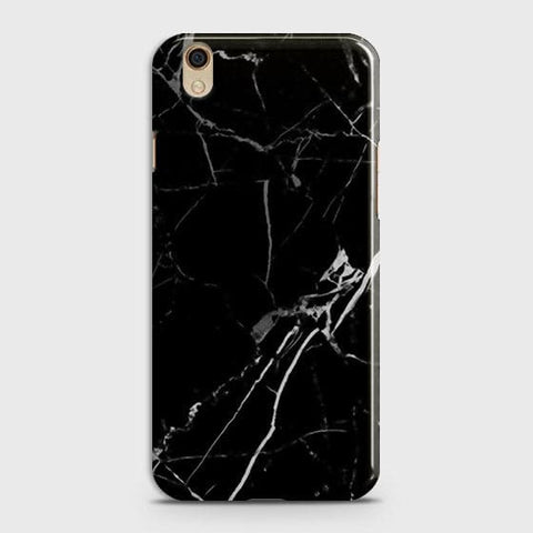 Oppo A37 - Black Modern Classic Marble Printed Hard Case