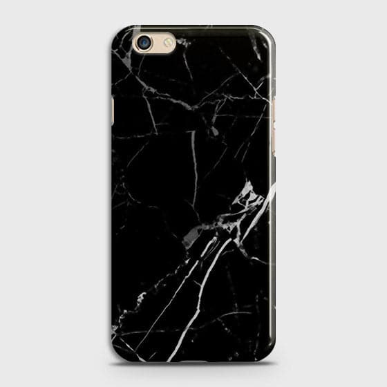 Oppo F3  - Black Modern Classic Marble Printed Hard Case