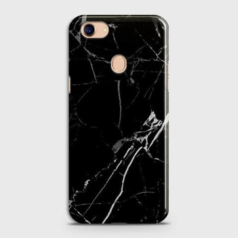 Oppo F5 / F5 Youth - Black Modern Classic Marble Printed Hard Case