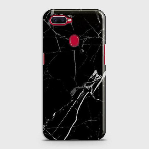 Oppo F9 - Black Modern Classic Marble Printed Hard Case