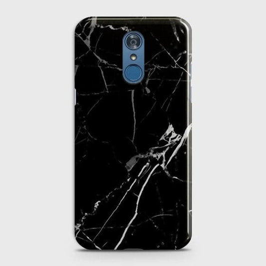 LG Q7 - Black Modern Classic Marble Printed Hard Case