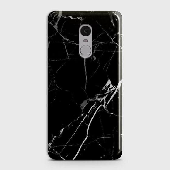 Xiaomi Redmi 4X - Black Modern Classic Marble Printed Hard Case