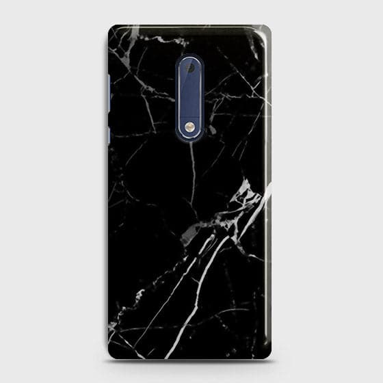Nokia 5 - Black Modern Classic Marble Printed Hard Case