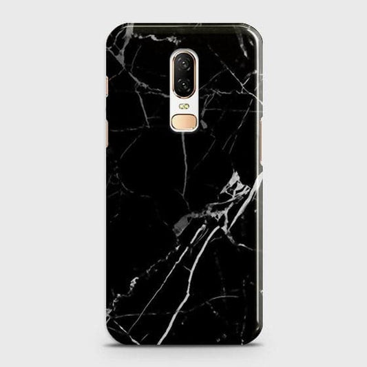 OnePlus 6 - Black Modern Classic Marble Printed Hard Case