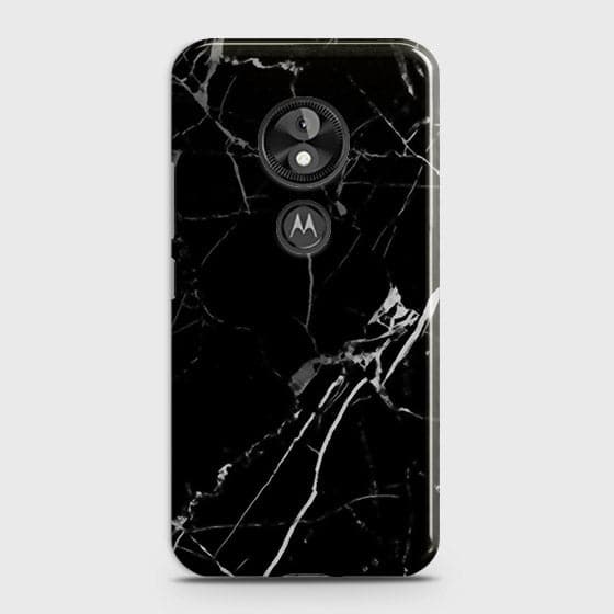 Motorola Moto E5 / G6 Play - Black Modern Classic Marble Printed Hard Case