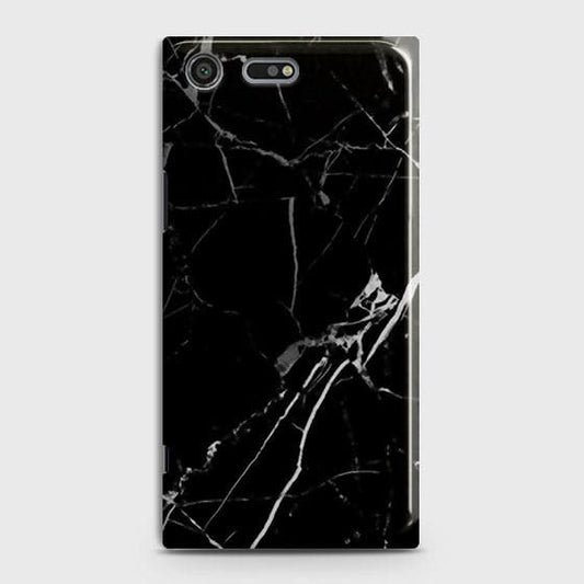 Sony Xperia XZ Premium - Black Modern Classic Marble Printed Hard Case