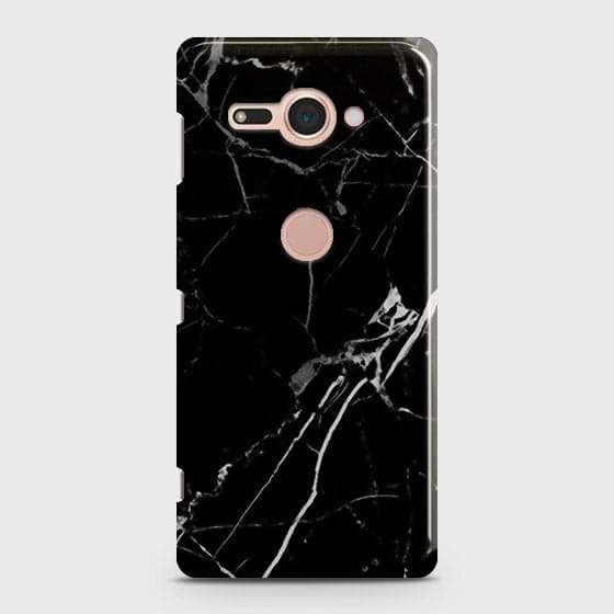 Sony Xperia XZ2 Compact - Black Modern Classic Marble Printed Hard Case